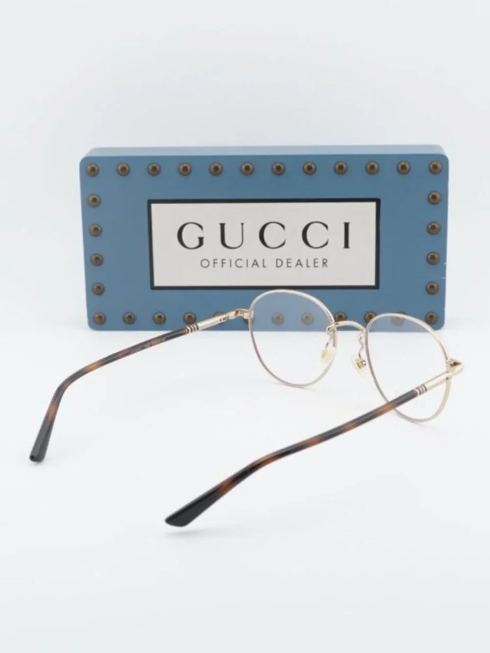 Gucci GG0392O 004 Round Eyeglasses 51mm - Green / Gold